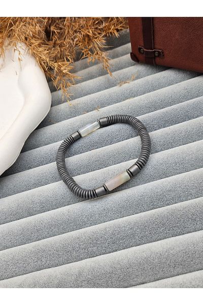 AURA Natural Stone Bracelet with Hematite and Turtle Eye