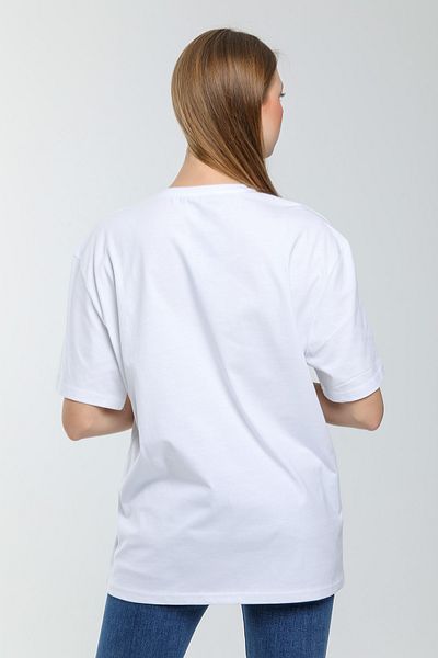 Superlife Γυναικείο T-shirt με λαιμόκοψη με κανονική εφαρμογή με στάμπα αέρα Spr21yk23