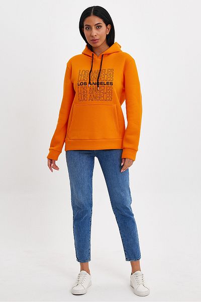 Superlife Superlife Women's Fleece 3 Thread Los Angeles Printed Sweatshirt