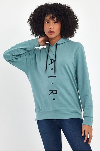Superlife Superlife Γυναικεία Oversize Fit Air Printed Λεπτή φούτερ