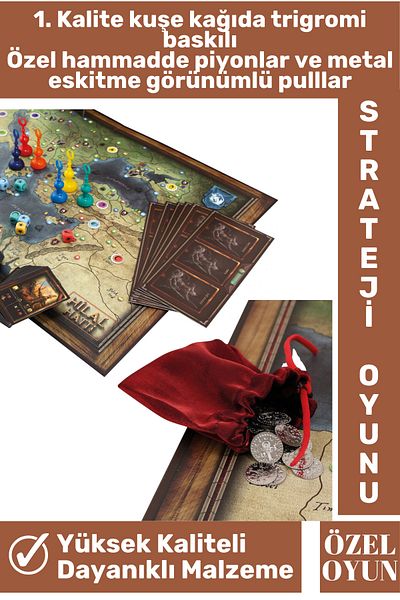 Wintoup Premium High Quality Trigroma Printed Tumbled Look Turkish History Strategy Game-Hilal Line