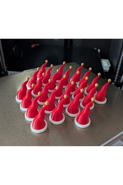 Giftbox3d Christmas Ornament Hat Figures 10 Pieces