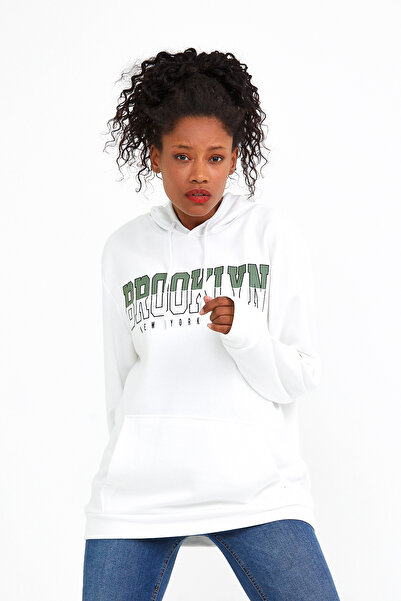 Superlife Süperlife Kapş. Двоколірний світшот з принтом Brooklyn SPR22SWK165