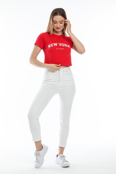 Superlife Women's New York Printed T-Shirt Spr21y15