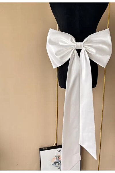 LO ADORO Cataramă cu fundă din satin pentru femei - Accesoriu pentru păr și rochie de mireasă