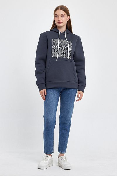 Superlife Women's Sheltered Tied Los Angeles Printed Sweatshirt