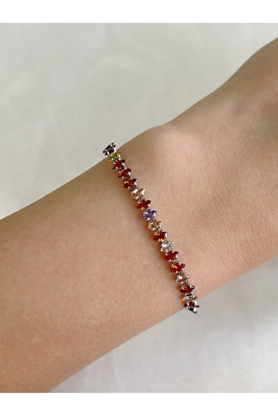 Eylülün Takısı Kadın Gümüş Renk Renki Su Yolu Bileklik