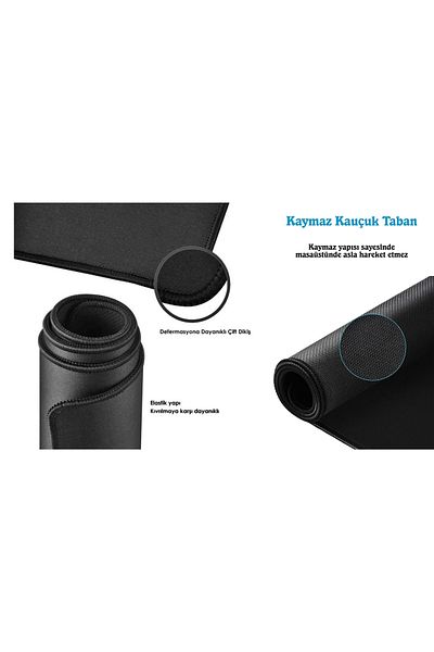 Boldy Mousepad Dikişli - Gaming Pad - Kaymaz Mousepad - Kaymaz Mouse Ped - Fare Pedi - мишка Pedi 68x28 Cm.