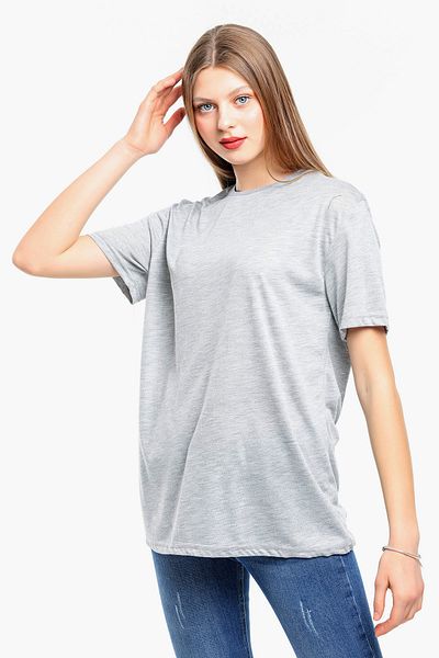 Superlife Tricou Superlife pentru femei, cu decolteu rotund, supradimensionat, Spr21yk30