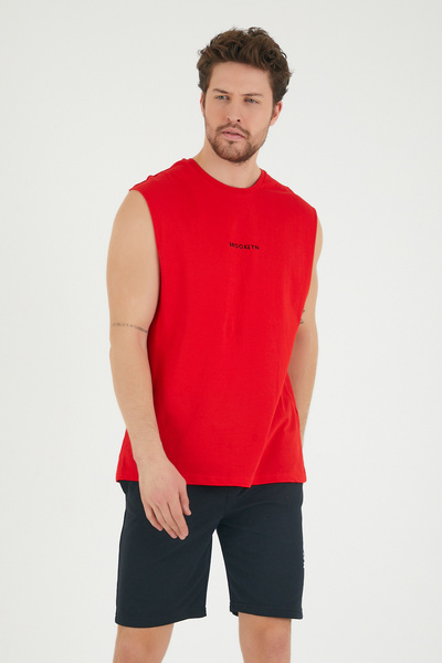 Süperlife Tricou cu imprimeu Brooklyn pentru bărbați, cu decolteu circular, c...