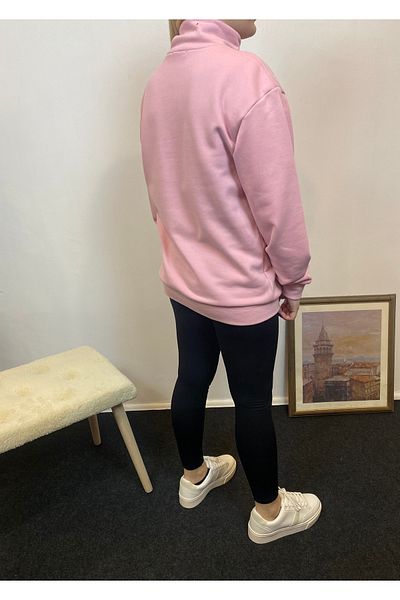 Superlife Superlife Women's 3 Thread Half Zipper Kangaroo Pocket Sweatshirt