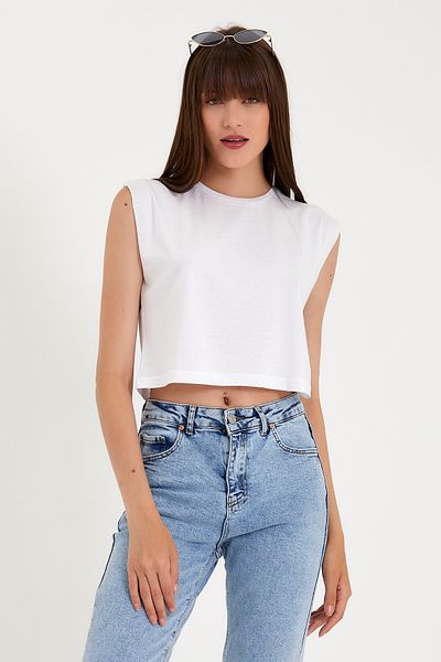 Superlife Γυναικείο T-Shirt Regular Fit Crop Spr22tsk128