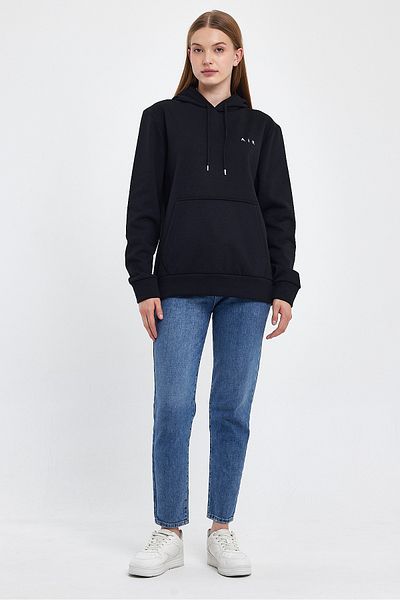 Superlife Superlife Women's Hooded Comfortable Fleece 3 Thread Air Embroidered Swetashirt