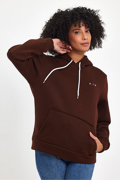 Superlife Superlife ΓΥΝΑΙΚΕΙΑ μπλουζάκι με κουκούλα casual μόδας με φλις 3 νήματα αέρα κεντημένο T-Shrit