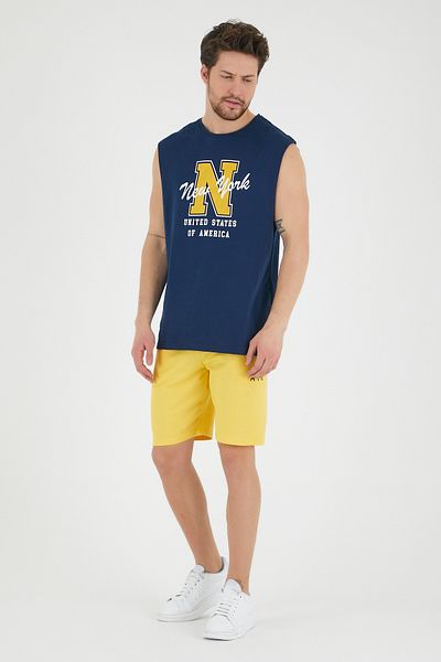 Superlife Ανδρικό T-shirt με λαιμόκοψη με κανονική εφαρμογή N εμπριμέ Spr22ts117
