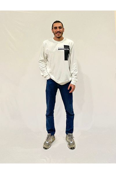 Superlife Ανδρικός γιακάς ποδηλάτου Superlife με άνετη εφαρμογή και στάμπα W.Brooklyn
