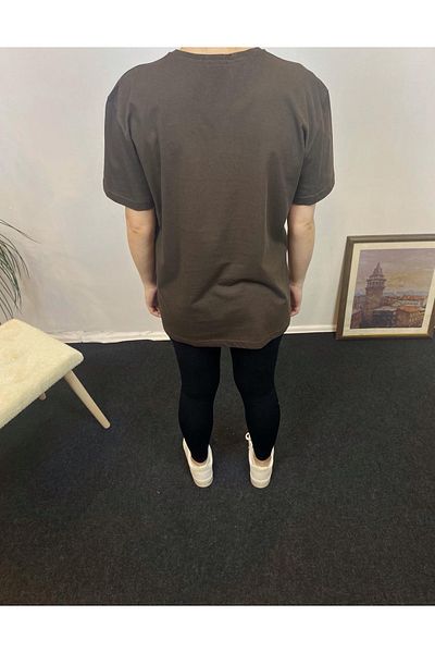 Superlife Superlife Γυναικεία Ποδηλασία Oversize Fit California εμπριμέ μπλουζάκι