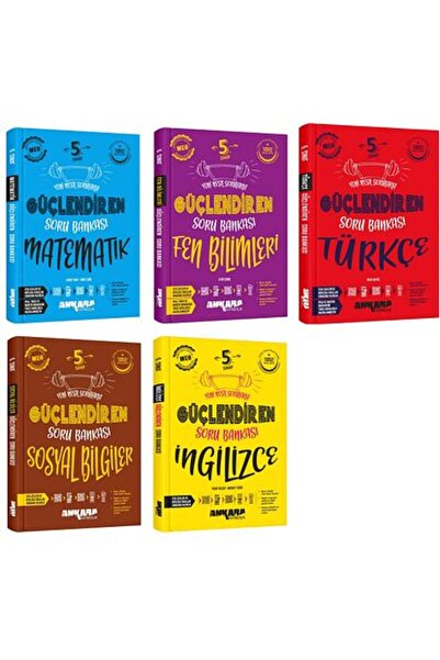 Ankara Yayıncılık Ankara 2025 5. Sınıf Matematik + Fen Bilgisi + Türkçe + Sosyal Bilgiler + İngilizce Güçlendiren Soru
