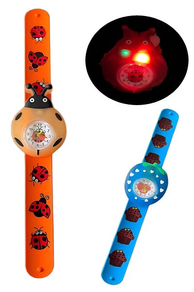 RoseRoi Ladybug Figured Watch Pat Pat Pat Lighted Children's Wristwatch