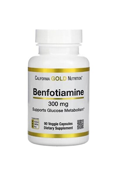California Gold Nutrition B1 Vitamin & 300 Benfotiamine 90 Vegan Kapsül