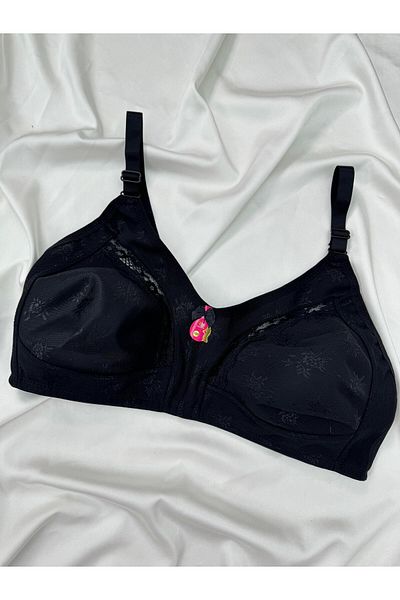 Liza Sutien supradimensionat cu bandă largă și bretele reglabile - țesătură din bumbac pieptănat