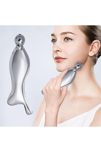 Ertalife Metal Yüz Masaj Aleti Face Guasha 3 D Roller Graston Aparatı