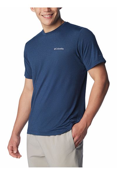 Columbia Ανδρικό μπλουζάκι Navy Blue με λαιμόκοψη κανονική εφαρμογή 2074581464_AO5545