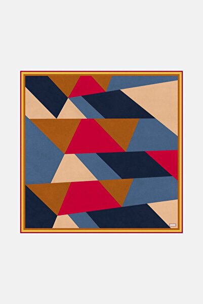 Vakko GEOMETRİK DESENLİ İPEK EŞARP