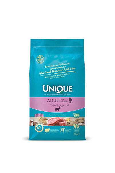 Unique Adult Mini/ small Yetişkin Köpek Kuzulu mama