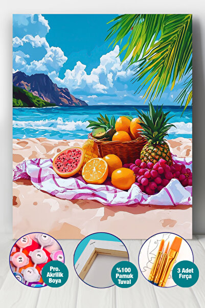 Picasso World Hobby Art Sayılarla Boyama Numaralı Tuval Seti Fırça Boya Dahil...