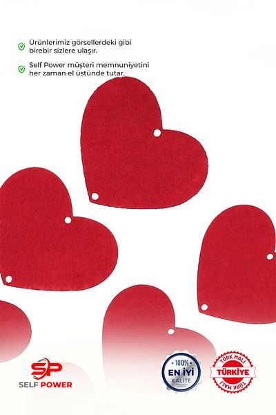 Self Power Red Felt Heart Can Hang on the Ceiling for Special Occasions