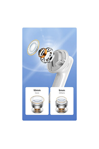 Ugreen HiTune T6 Hybrid True Wireless Earbuds with ANC - White