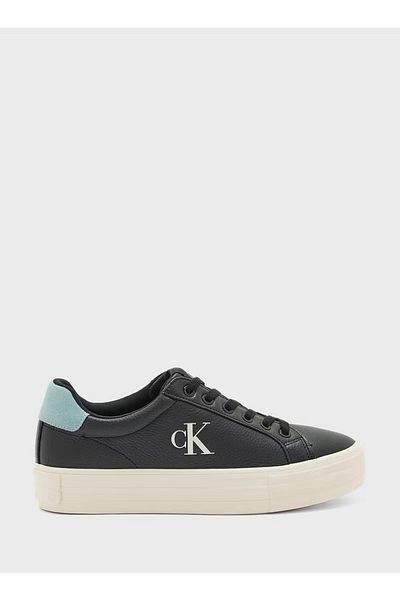 Calvin Klein Women's High Comfortable Sole Leather Black Sneaker Yw0Yw01669-0Gx
