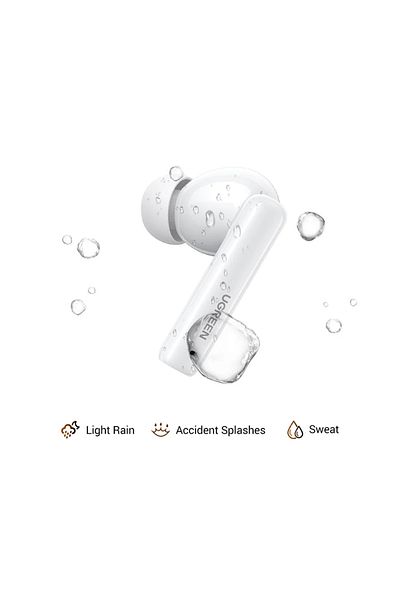 Ugreen HiTune T6 Hybrid True Wireless Earbuds with ANC - White