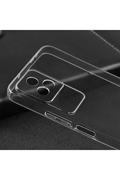 halkhouse Xiaomi Poco F4 Kılıf İnce Şeffaf Esnek Yumuşak Süper Silikon Kapak