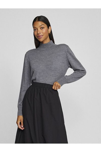 VILA Strickpullover mit Rollkragen