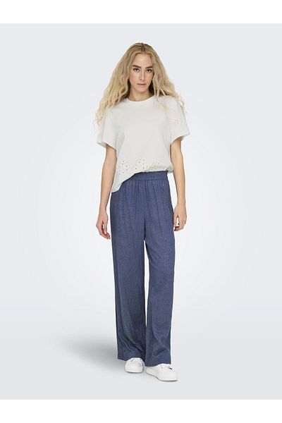 ONLY Hose mit weitem Beinschnitt ONLTOKYO Hohe Taille Gerade geschnitten Hose mit weitem Beinschnitt