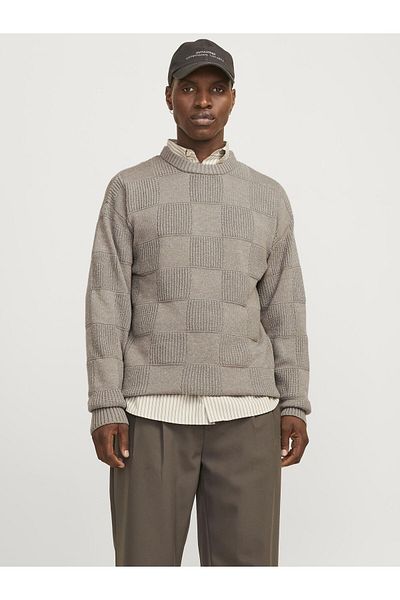 Jack & Jones Premium Strickpullover Kariert Strickpullover