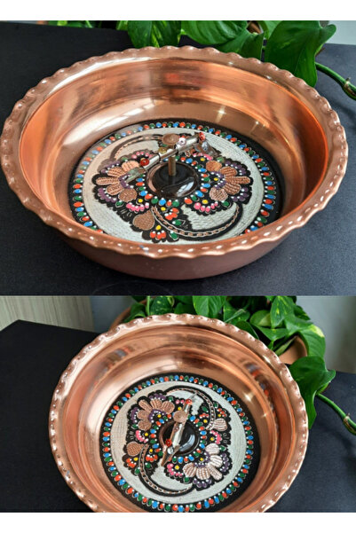 Efsoon Organics Geleneksel Balıklı Bakır Hamam Tası 20 cm - 1 Adet