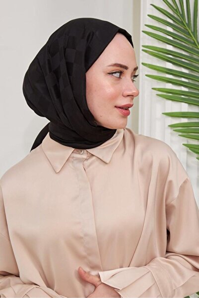 İpekhan Silk Jacquard Series Checkers με μοτίβο Tan Jacquard Shawl 9002-10