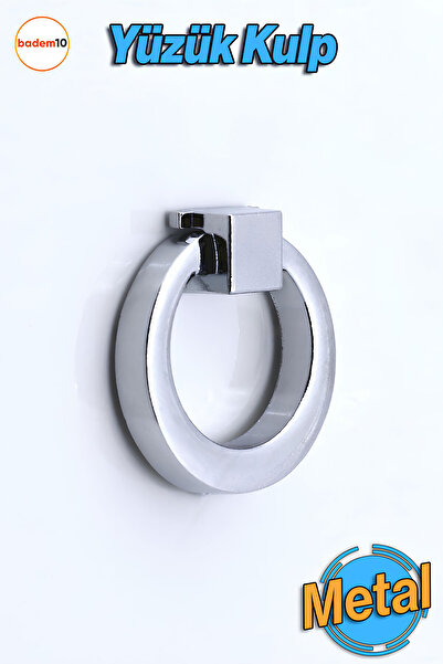 Badem10 Yüzük Düğme Sarkaç Krom Kulp Mobilya Mutfak Çekmece Dolabı Dolap Kulp...