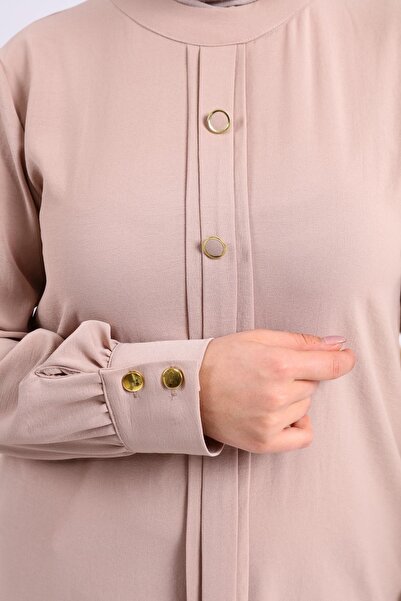 Ferace Γυναικείο ύφασμα Hijab Hijab με κουμπιά Ayrobin