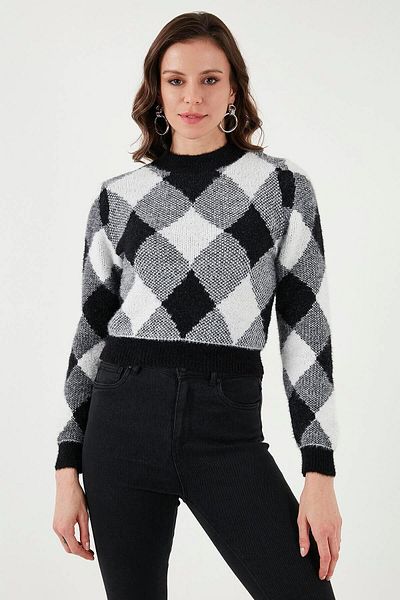 Fashion Friends Pulover cu decolteu obișnuit cu imprimeu 24K0194K1
