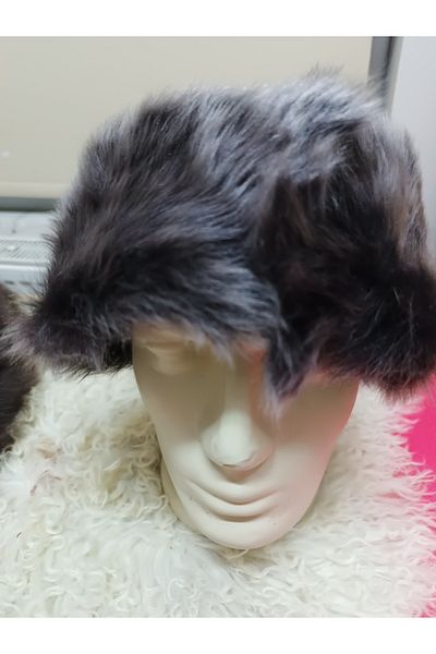 hoaryage Long Furry Toskan Sheep Fur Börk - Hat, Beanie, Forestman