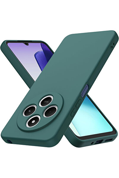 Fibaks Xiaomi Redmi 14C 4G Kılıf Kadife Lansman Soft Yumuşak Liquid Silikon Kamera Korumalı Kapak