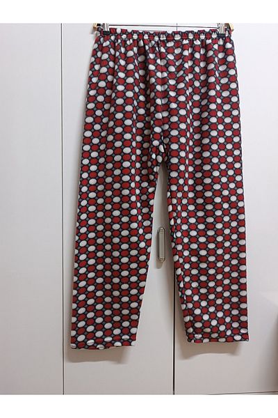 NETYILDIZ Quality Cotton Thread Woven Fleece Fabric Pajama Bottoms with Elastic Waist