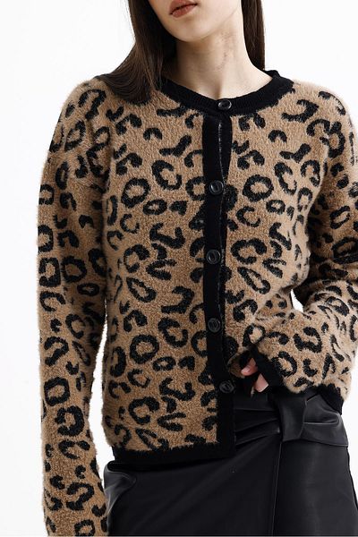 Fox Life Kids Cardigan moale leopard de damă