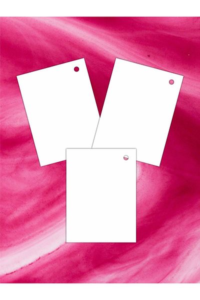 Grdall 25 Pieces - White Perforated Card - Product Card - Unprinted Card
