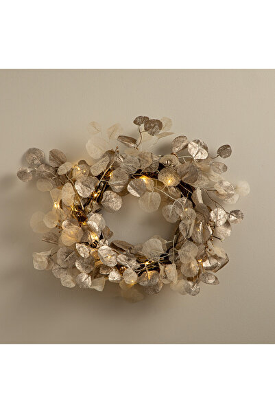 Chakra Elod Asılan Çelenk Yılbaşı Dekoru Natural