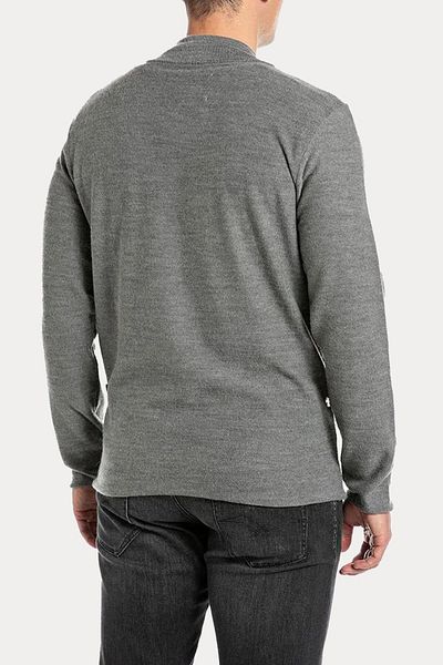 Replay Drawstring Stand Collar Thin Knitted Wool Knitwear
